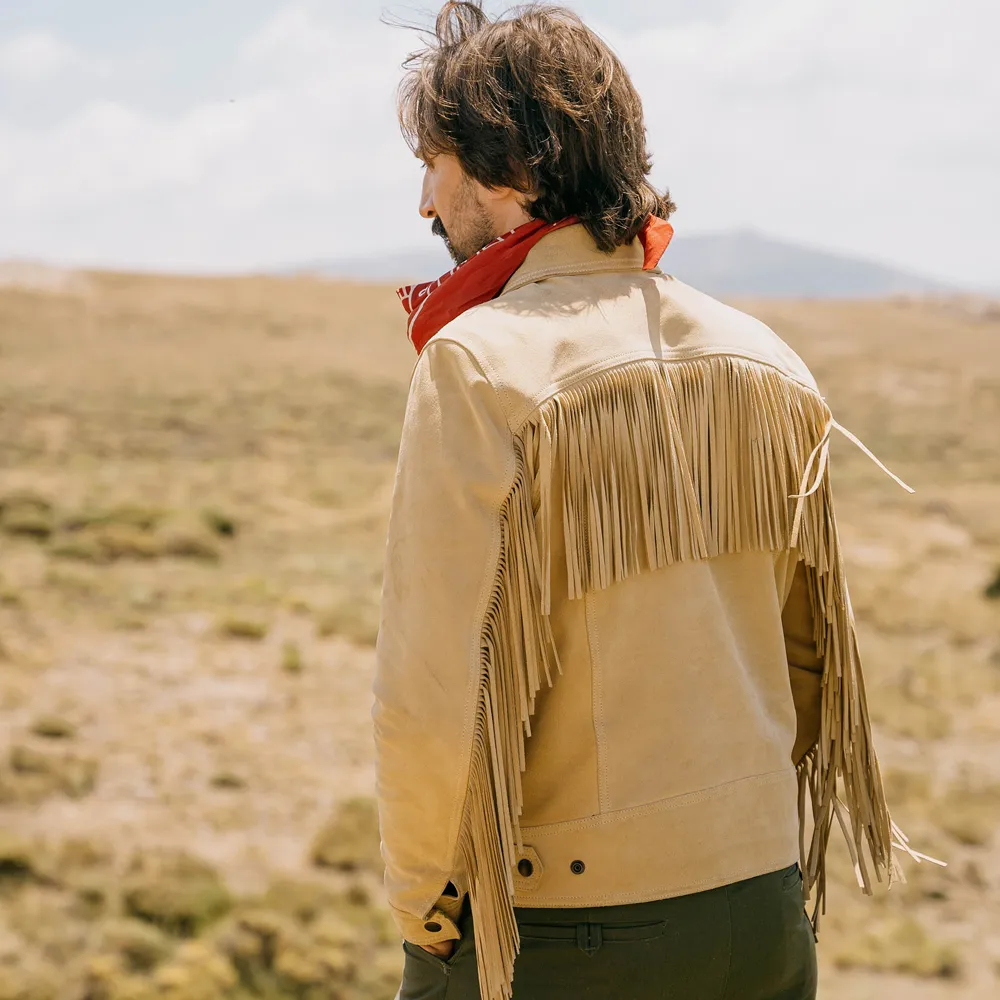 New Mens Native American Western Brown Leather Jacket