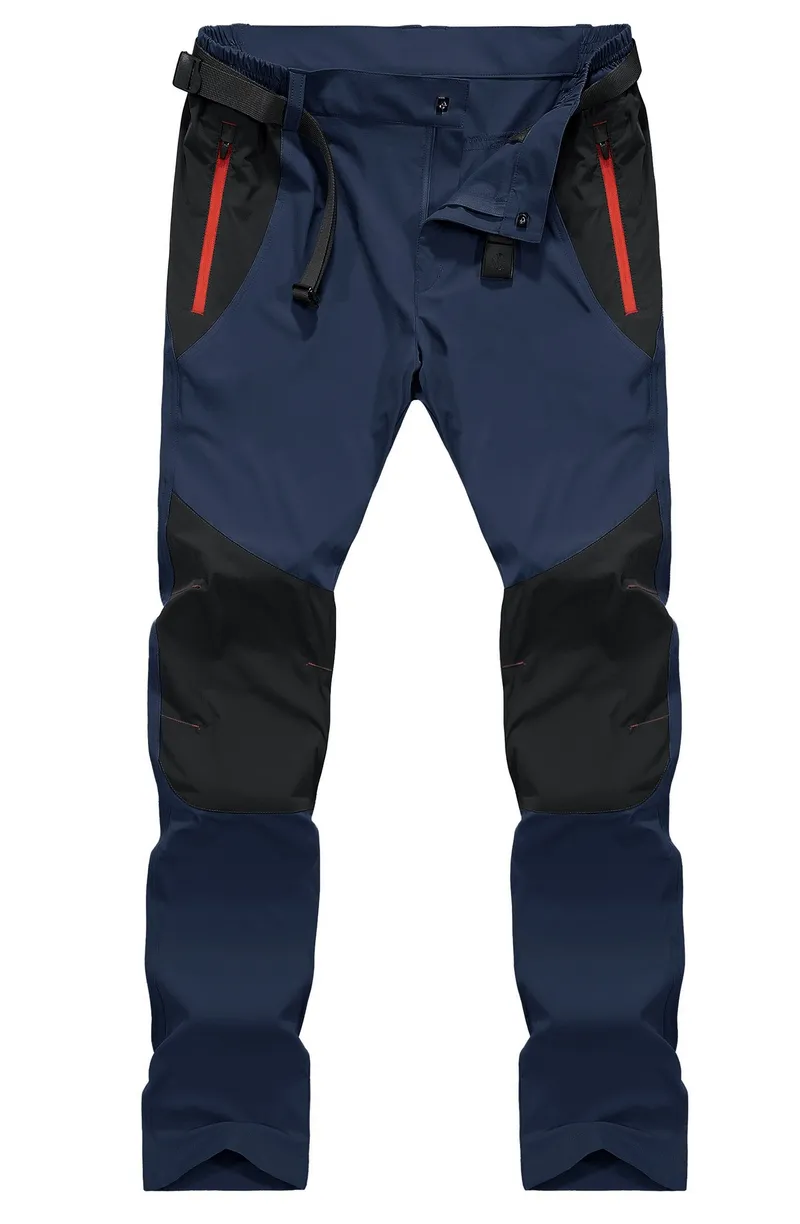 No Fleece Lined Waterproof Pants for Men / Straight Hiking Trousers - SF0367