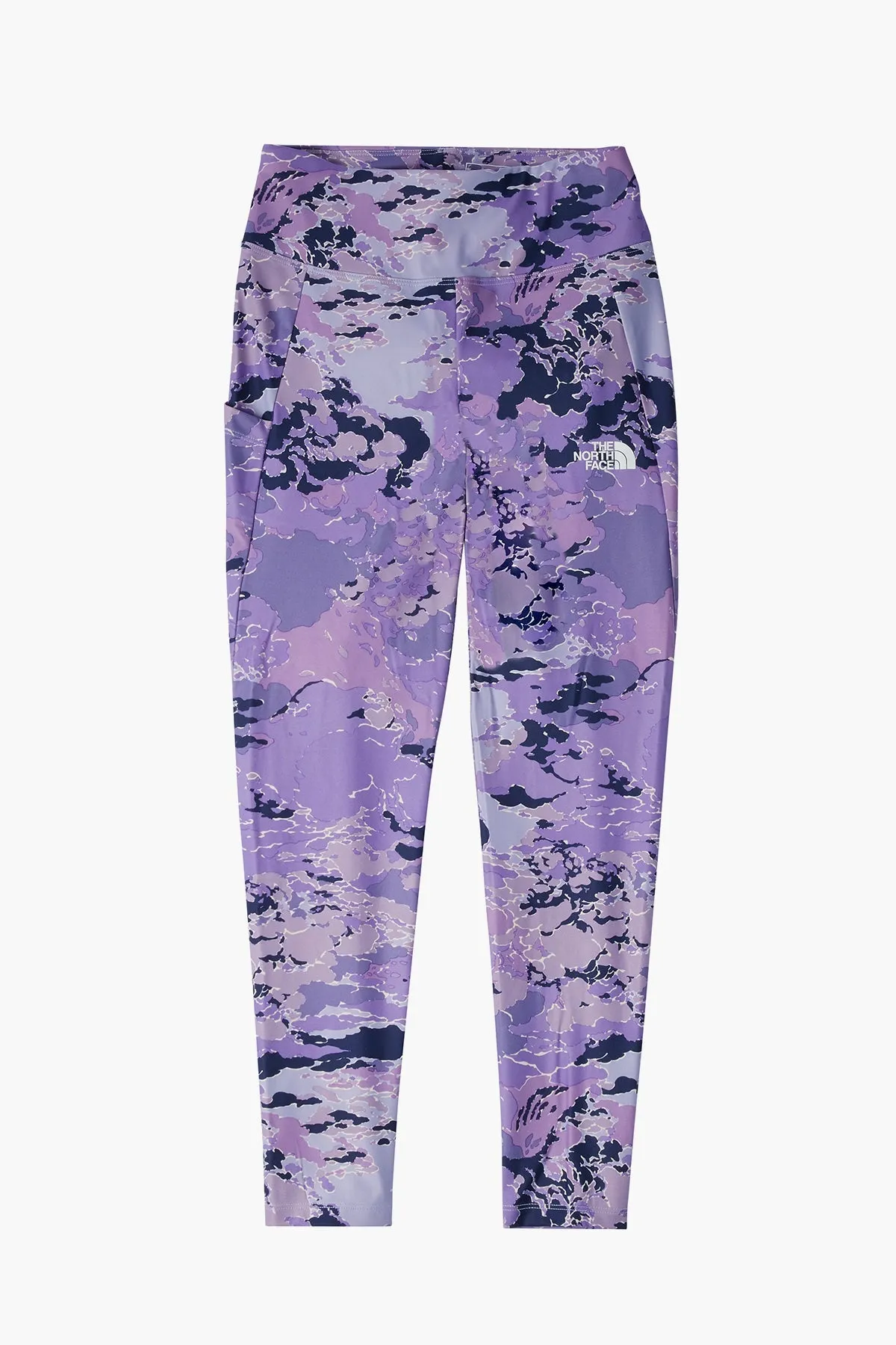 North Face On Mountain Girls Leggings - Sweet Lavender Camo (Size 4/5 left)