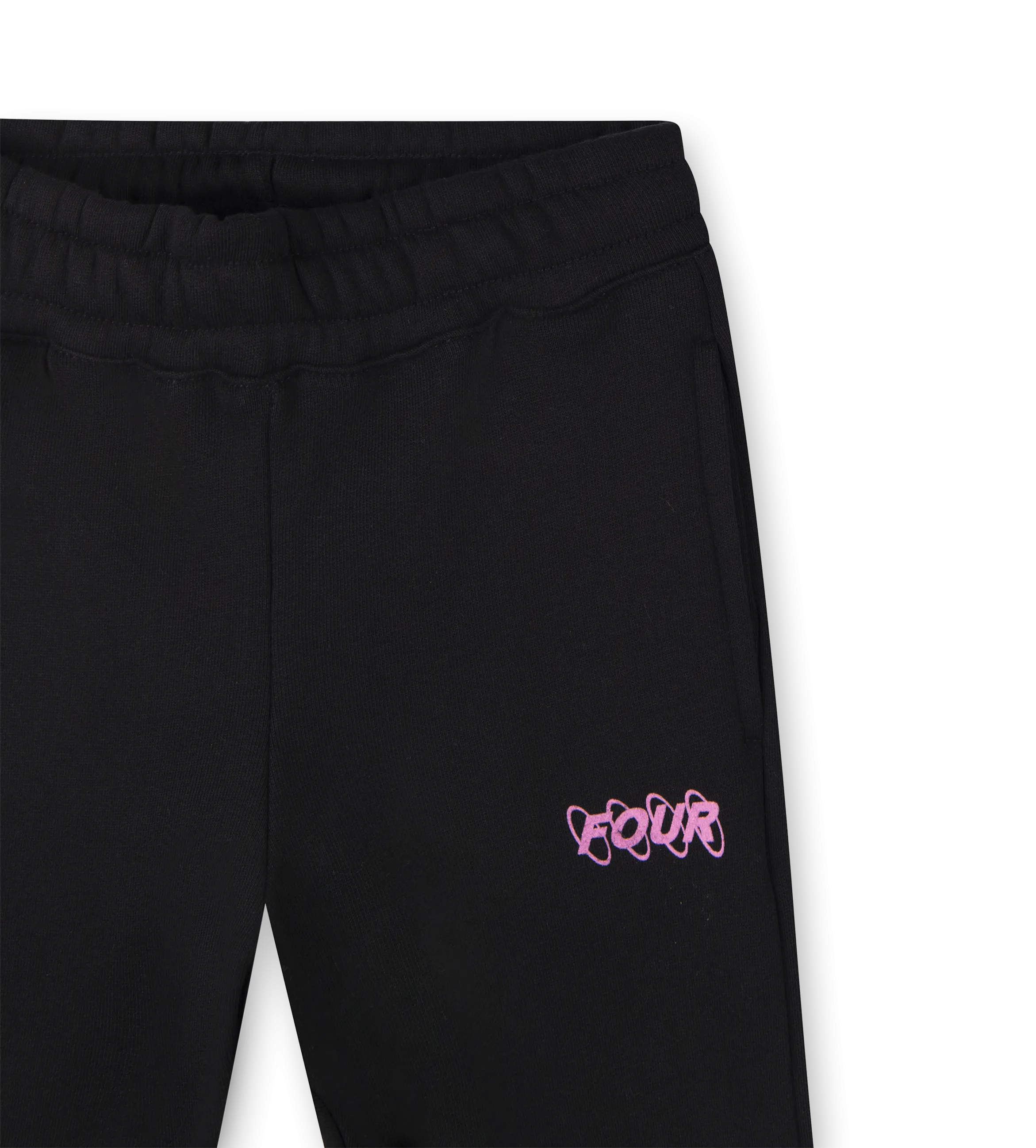 Pink Circles Logo Sweatpants Black