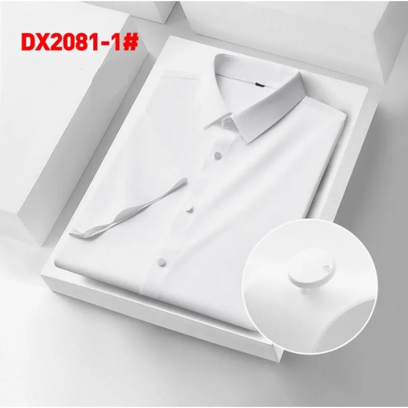 Resistant Business Slim-Fit Wrinkle-Free Invisible Short Sleeve Shirt