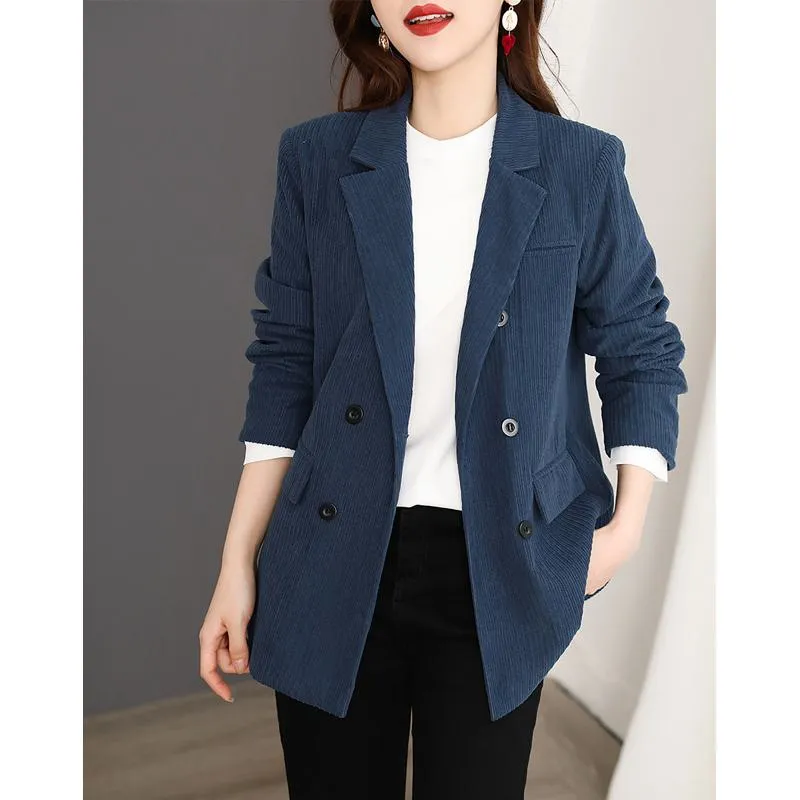 Retro Double-Breasted Casual Chic Blazer