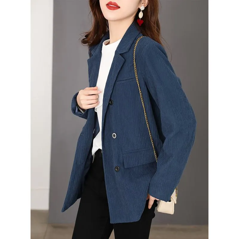 Retro Double-Breasted Casual Chic Blazer