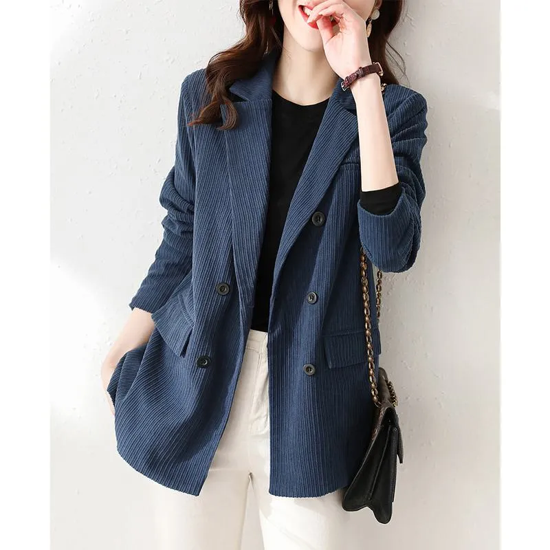 Retro Double-Breasted Casual Chic Blazer