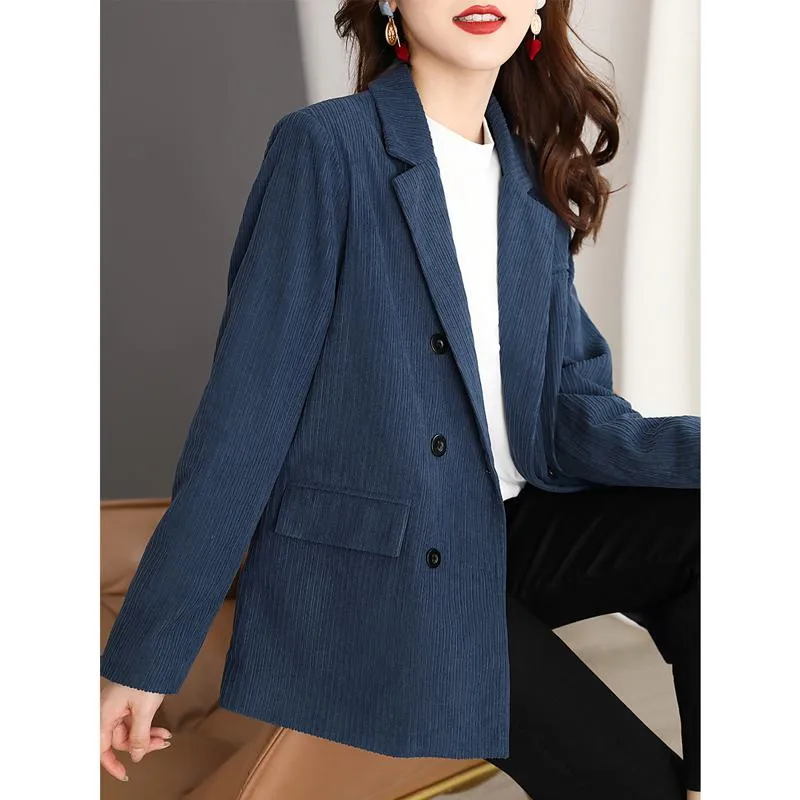 Retro Double-Breasted Casual Chic Blazer