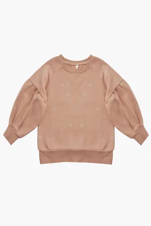 Rylee   Cru Puff Sleeve Girls Sweatshirt - Stars (Size 12/14 left)