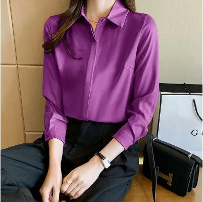 Satin Shirt Women