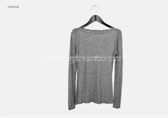 Sexy Elastic Korean Style Slim Long Sleeve