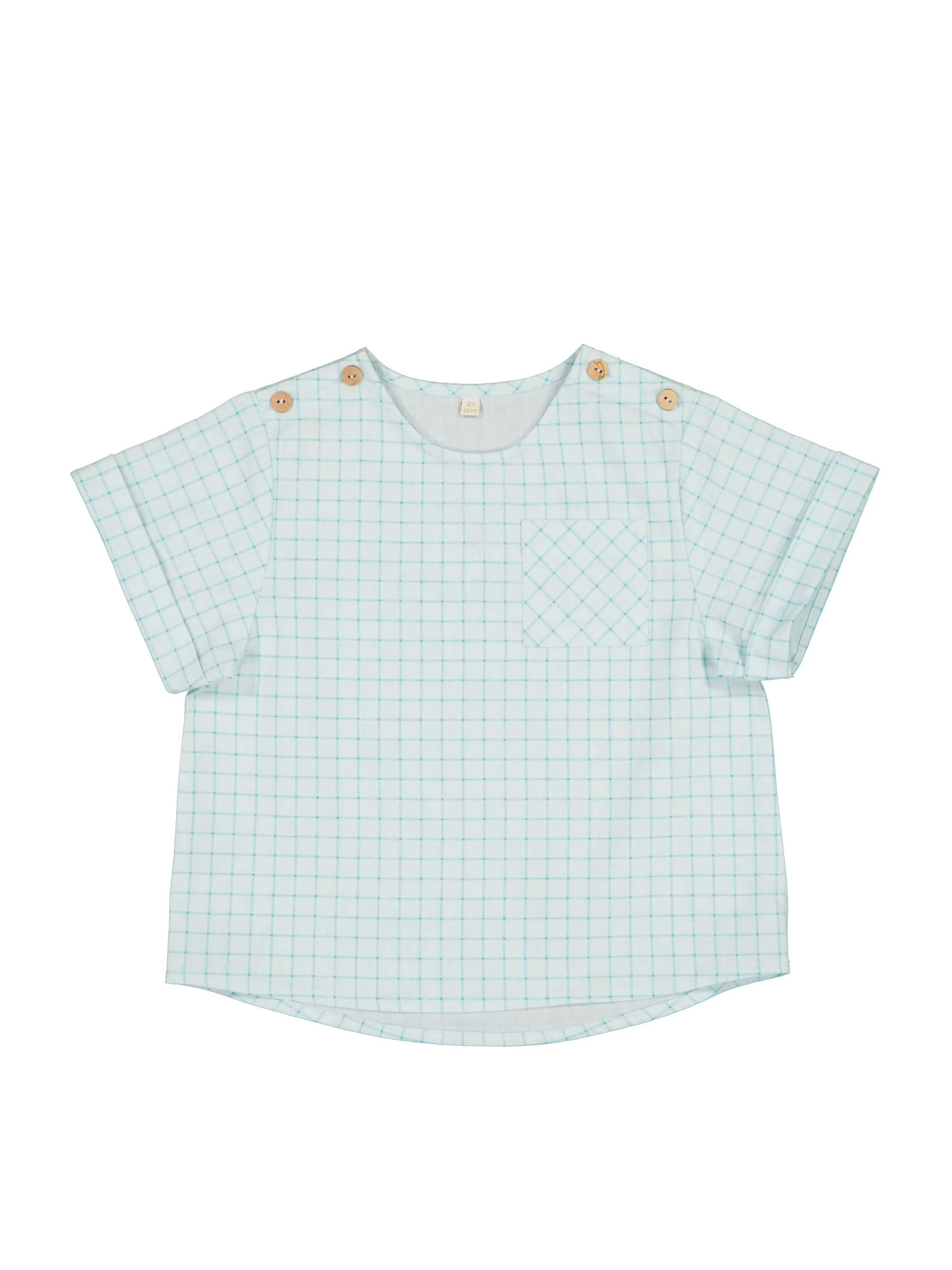 Shirt, Mint Squares - Petite Lucette