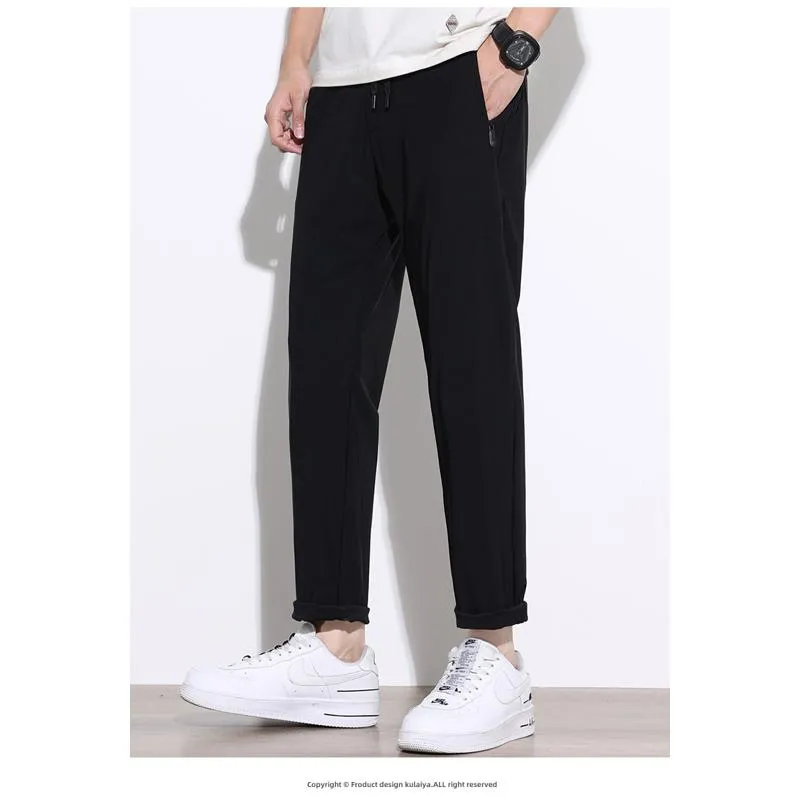 Silky Loose Fit Casual Versatile Elasticity Worn Outside Pants