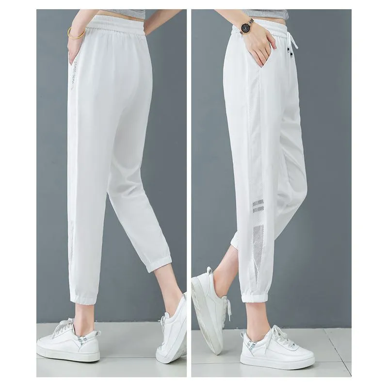 Silky Tapered High-Waisted Casual Sports Slimming Thin Pants