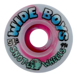 SNOT WHEELS WIDE BOYS BLUE ICE PINK SWIRL WIDE BOYS 51MM 99A