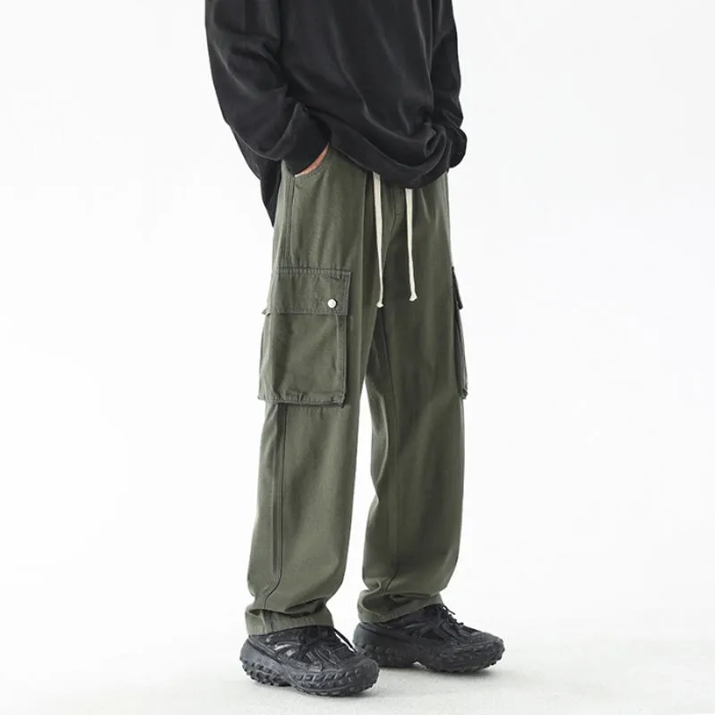 Street Style Straight Loose Fit Pocket Pants