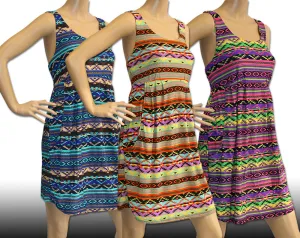 Tribal Print Short Sundresses Maxi Dresses