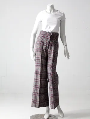 vintage 70s plaid trousers, 28 x 30