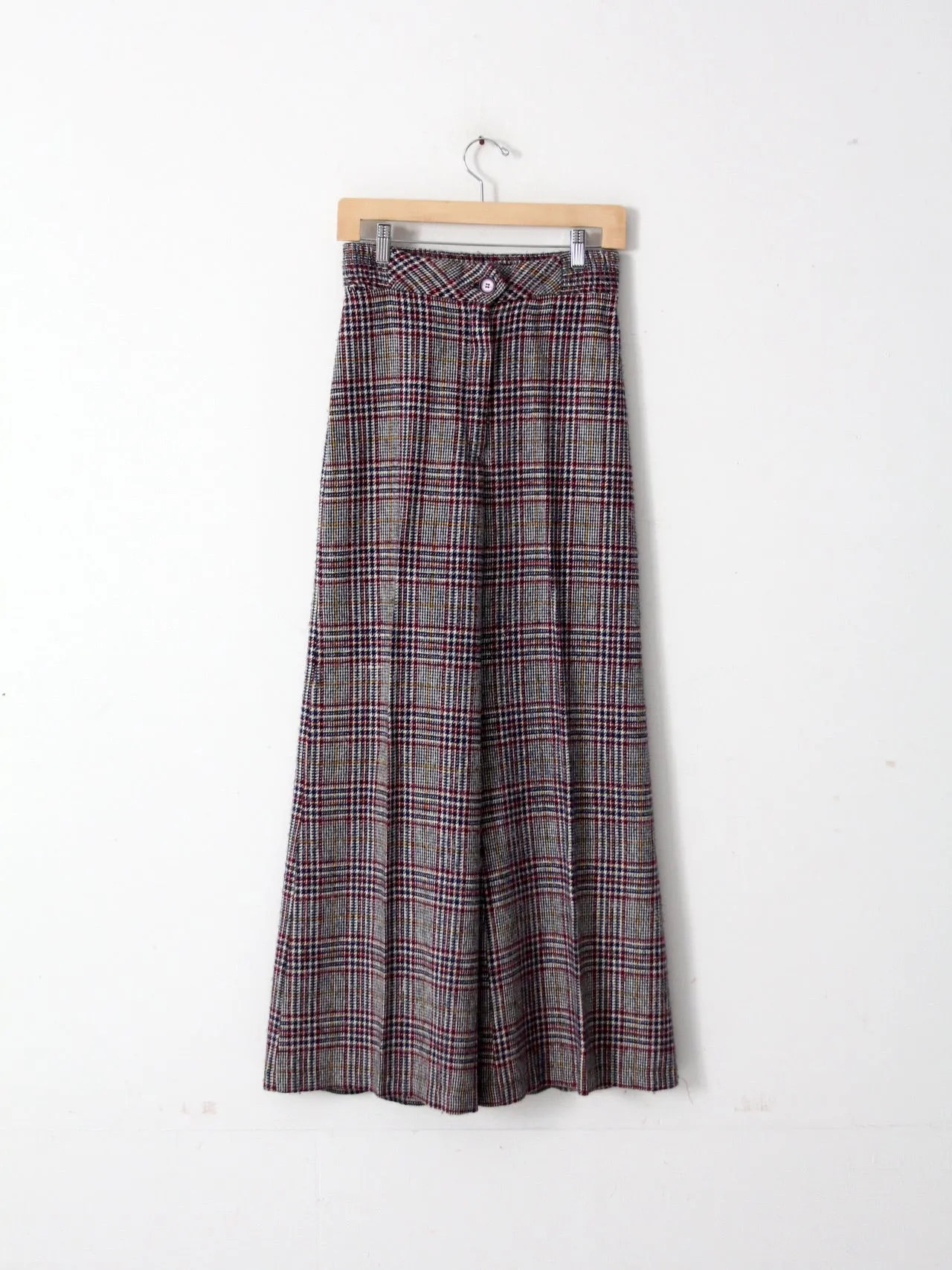 vintage 70s plaid trousers, 28 x 30