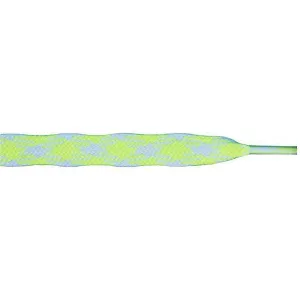 Wholesale Glow in the Dark Flat 9/16" - Neon Yellow (12 Pair Pack) Shoelaces