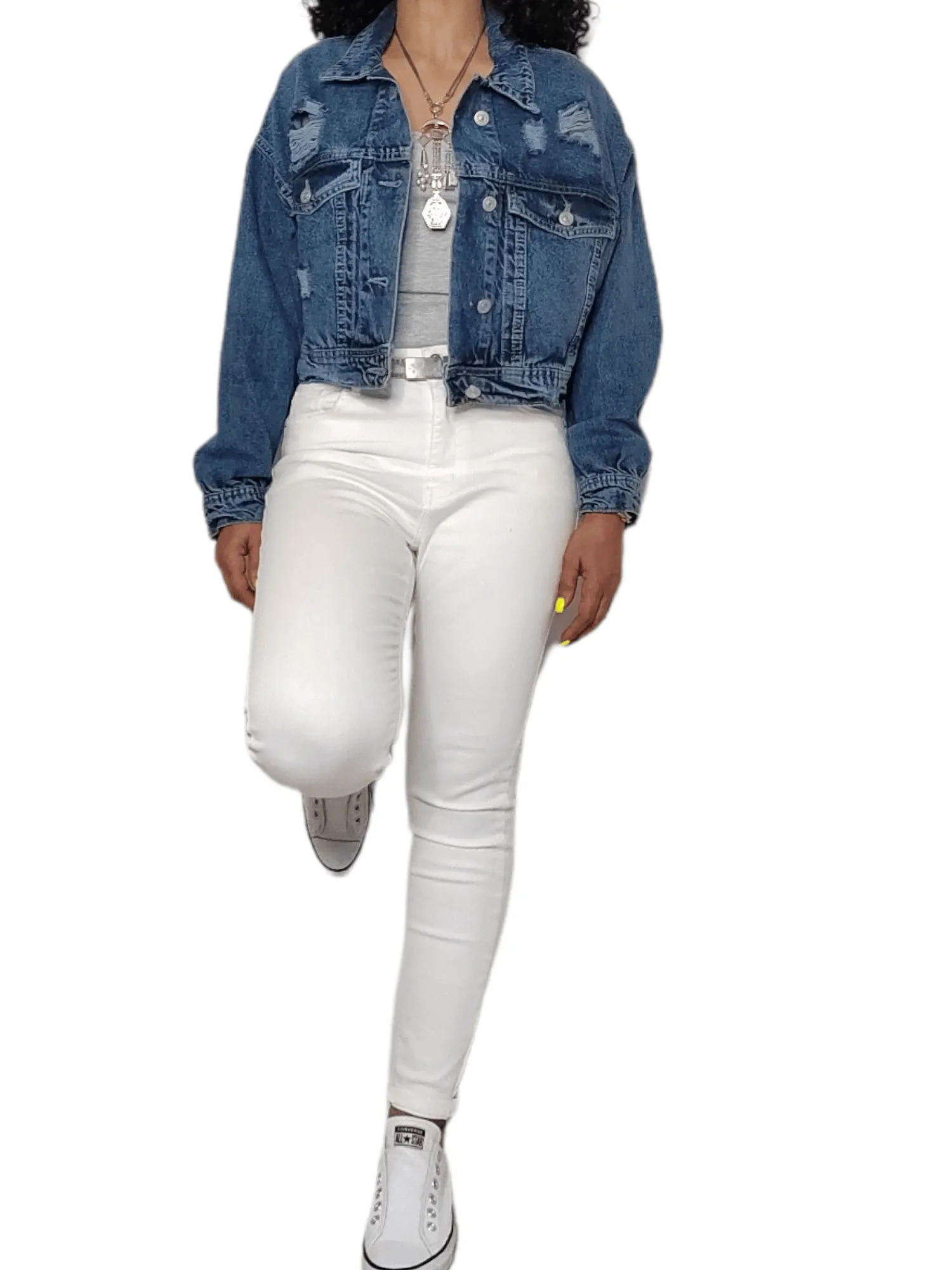 Women Jacket Jeans [1] - (dark blue)