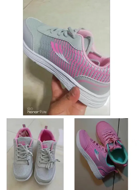 Women Sneakers Trainers Shoes Ladies Sport Mesh Sneakers Pink Flat Shoes - WSA50045