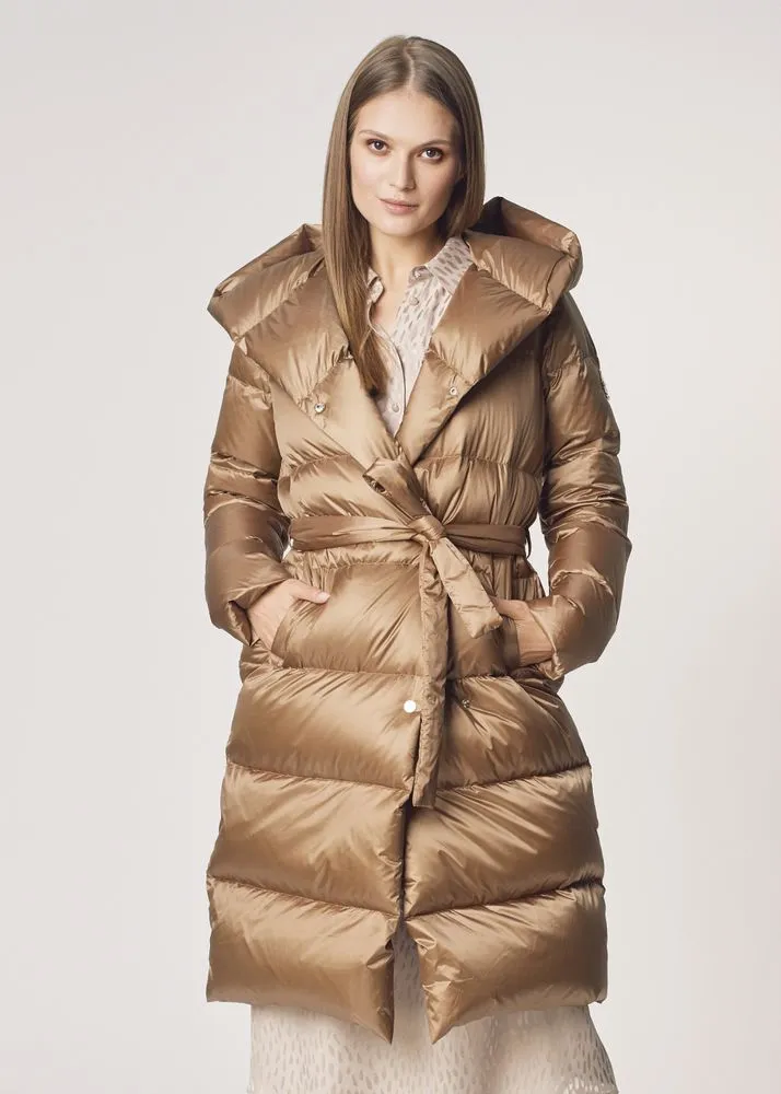 Womens Beige Down Winter Jacket